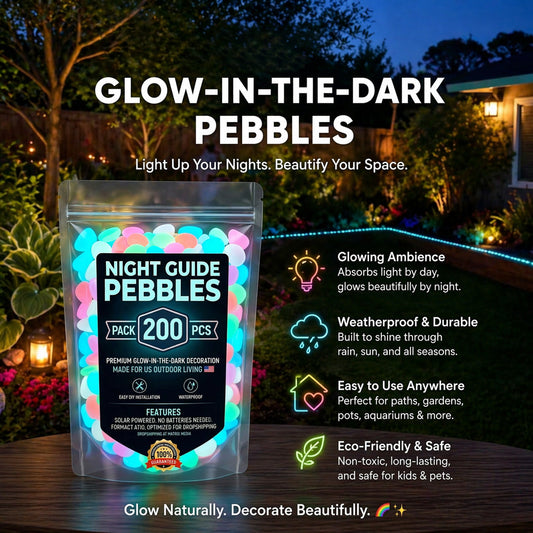 🔥LAST DAY SALE 50%OFF🔥🌈Colorful Glow-in-the-Dark Garden Stones