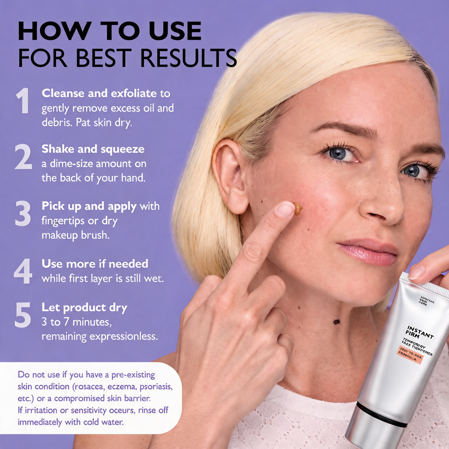 Instant Firming Temporary Face Tightener Easy-Wear Formula