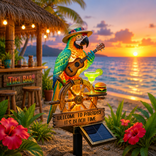 🔥Last Day 49% OFF Sola🔥-🌴Powered Parrot Garden Light- "Welcome to Paradise"